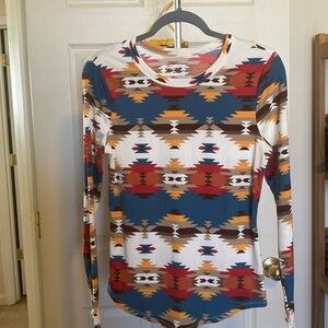 Long sleeve Aztec tshirt (junior size)